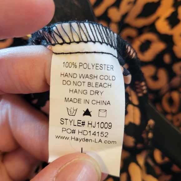 HAYDEN L.A leopard A-line dress size L - Picture 4 of 4